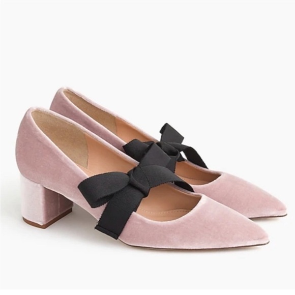 J. Crew Shoes - J.Crew Avery Velvet Bow Heels Womens Size 8.5